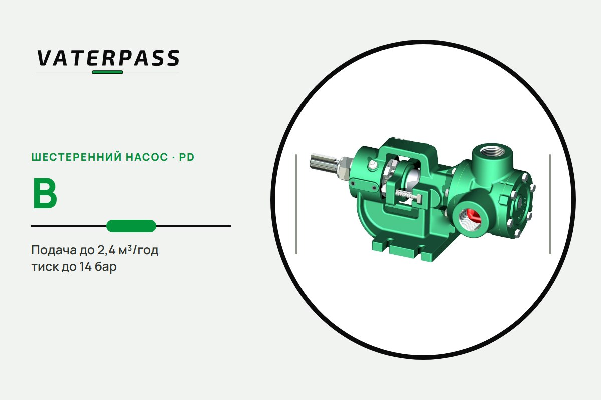 Vaterpass PD B: 2,4 м³/год, 14 бар